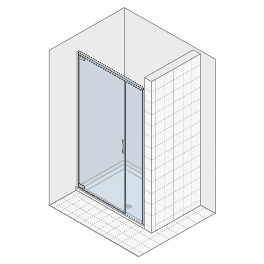 Porte battante NATURA 4000
140,1-160 cm, H 200 cm
1 panneau, avec partie fixe
charnière à gauche
verre de sécurité 6 mm
MESURES EXACTES SELON PRISE DE
MESURES