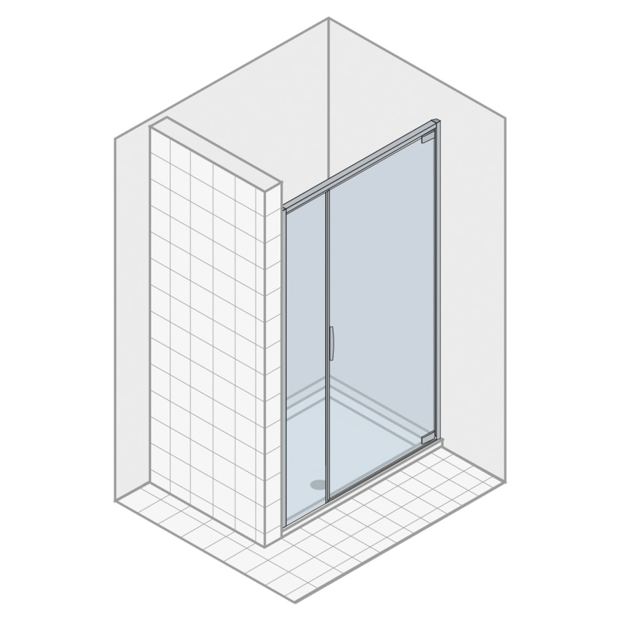 Porte battante NATURA 4000
140,1-160 cm, H 200 cm
1 panneau, avec partie fixe
charnière à droite
verre de sécurité 6 mm
MESURES EXACTES SELON PRISE DE
MESURES