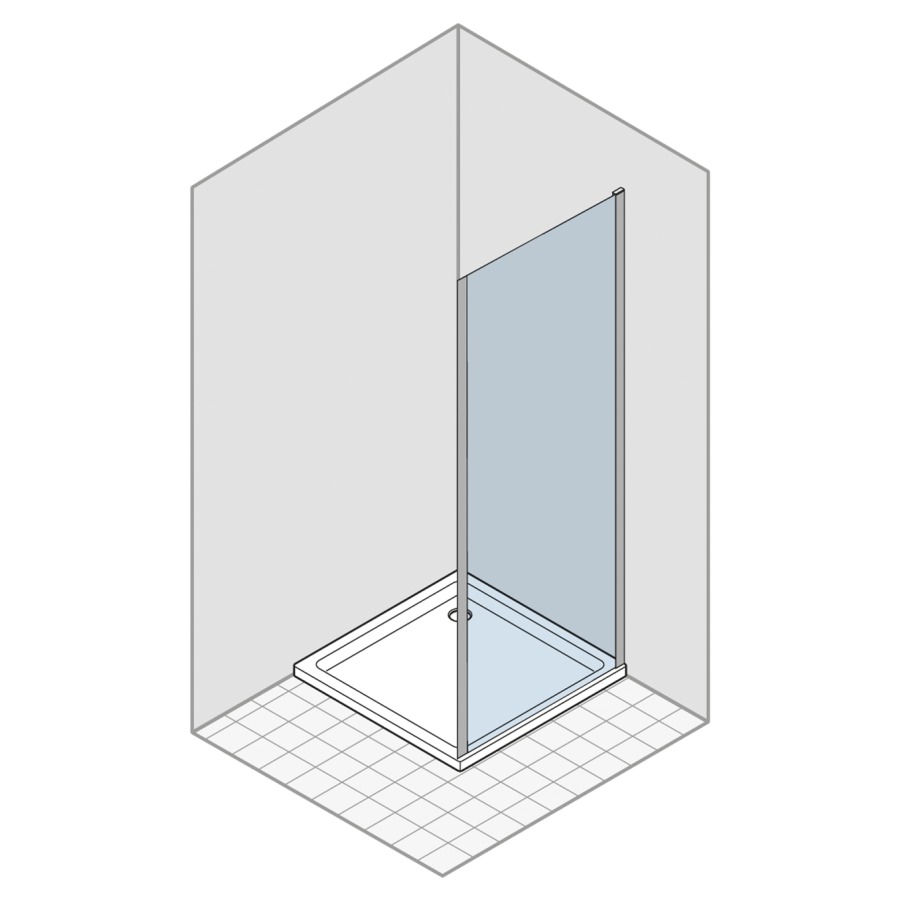 Cloison latérale STILA 2000
13,4-80 cm, H 195 cm
verre de sécurité 6 mm
MESURES EXACTES SELON PRISE DE
MESURES