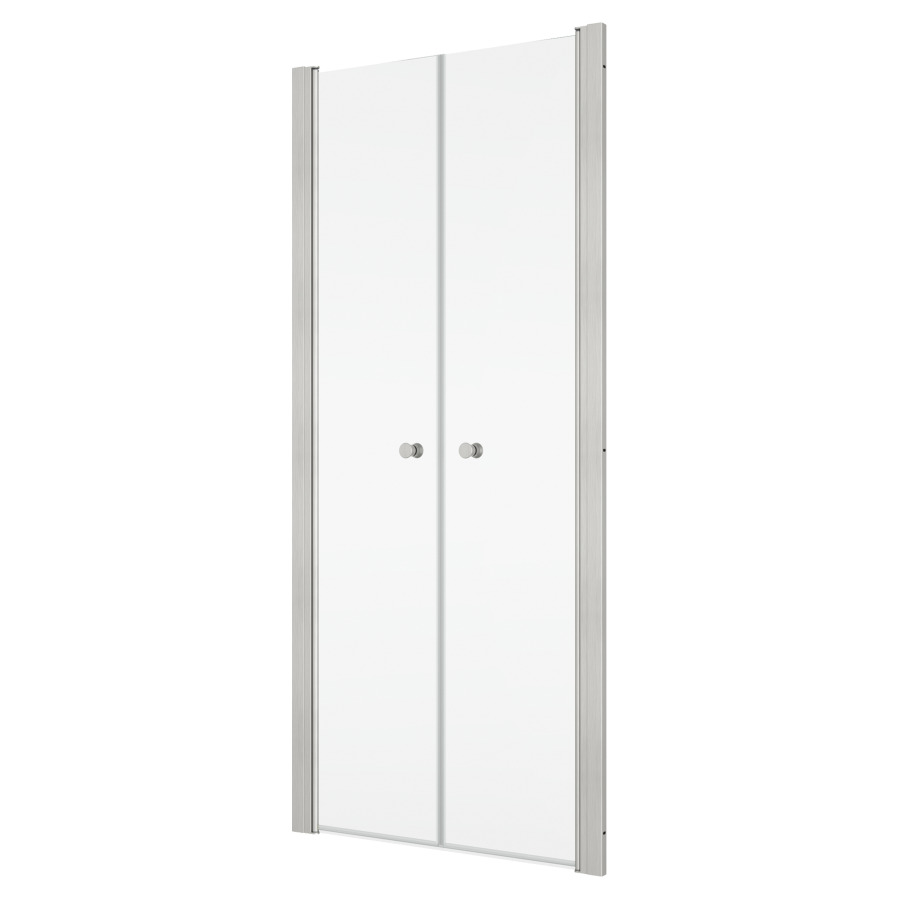 Porte battante SOLINO
77,5-81,5 cm, H 200 cm
2 panneaux, pour niche ou
cloison latérale, ouverture
intérieure et extérieure
protection Aquaperle