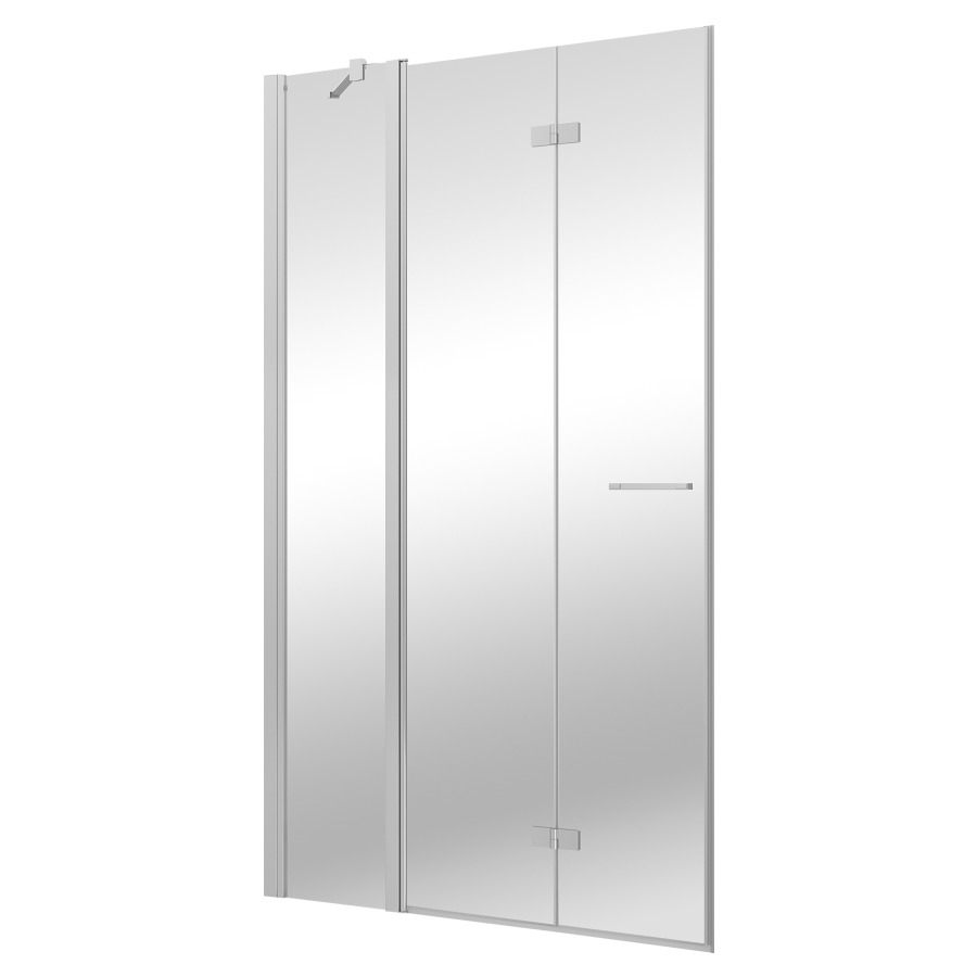 Porte pliante SOLINO
120 cm, H 200 cm
2 panneaux, avec partie fixe
montage à gauche
avec support d'angle