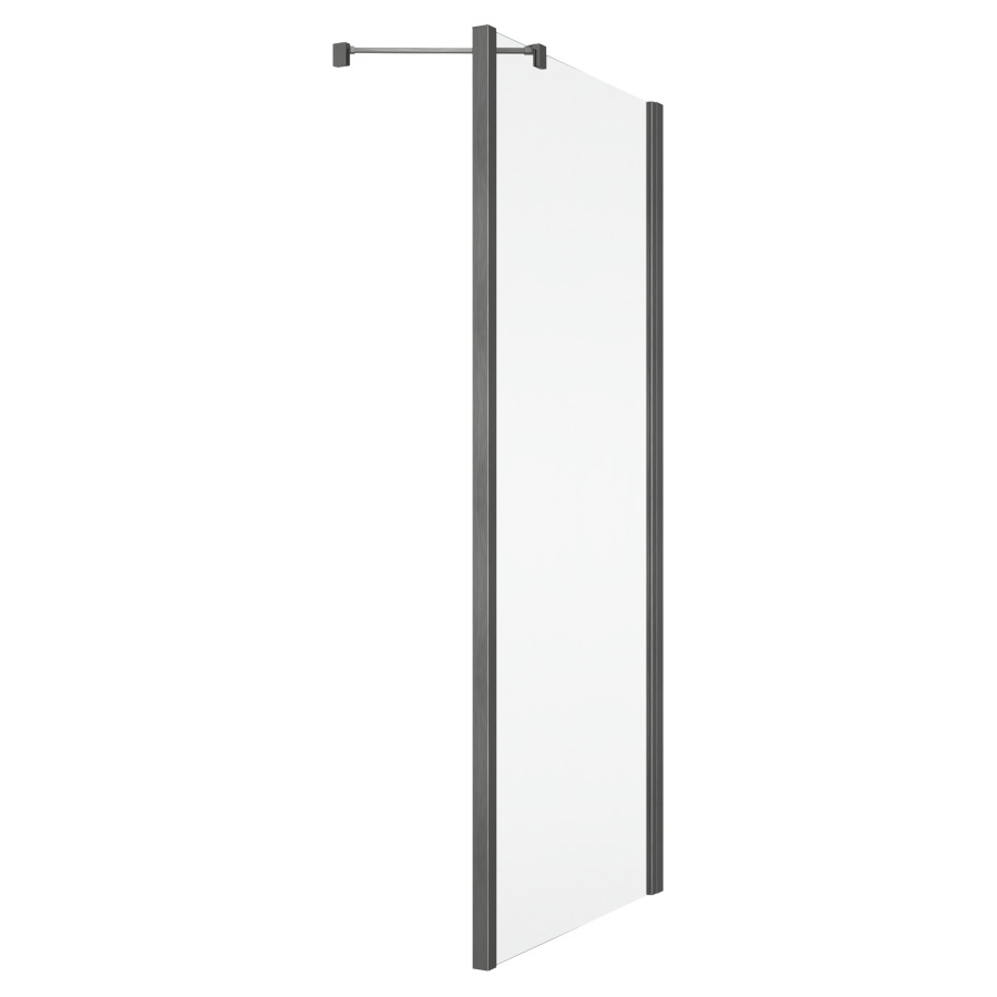 Cloison latérale SOLINO
73-75 cm, H 200 cm
pour porte battante 1 partie
fixe, support de stabilisation
inclus, protection Aquaperle