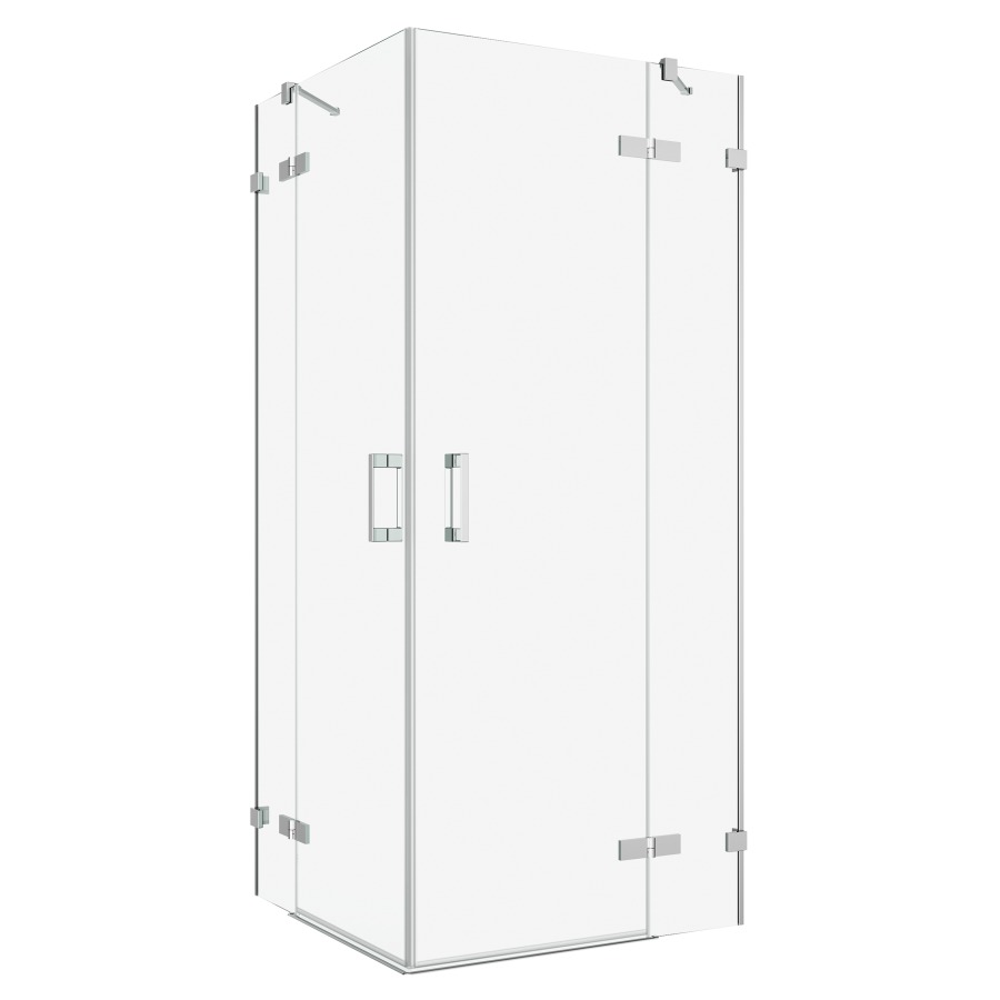 Entrée diagonale PUR
avec équerre murale
75-120 cm, H 200 cm
2 panneaux, porte tournante
droite, partie fixe, avec
support d'angle
MESURES EXACTES SELON PRISE DE
MESURES