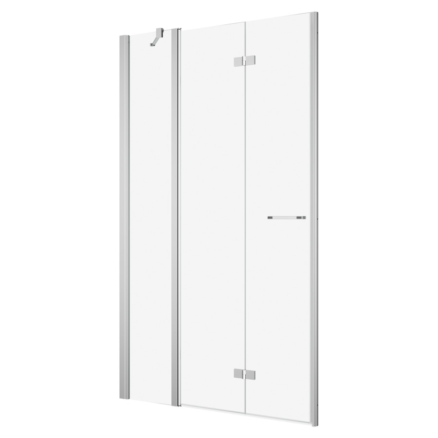 Porte pliante SOLINO
160 cm, H 200 cm
2 panneaux, avec partie fixe
montage à gauche
avec support d'angle