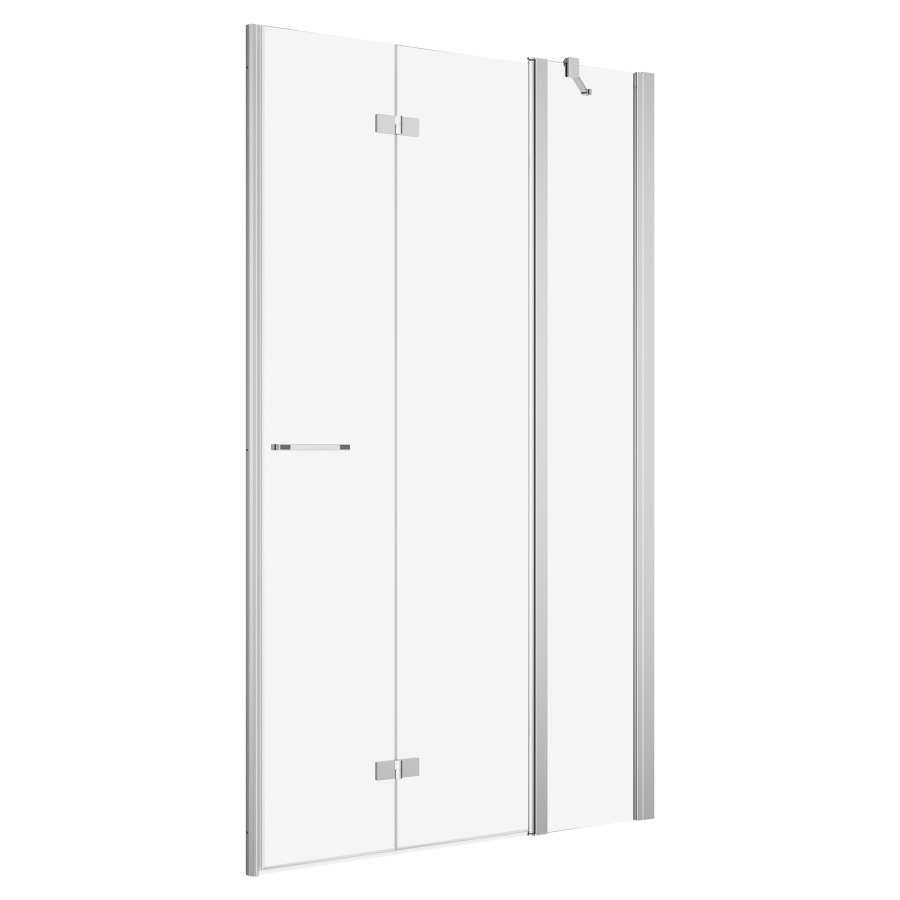 Porte pliante SOLINO
160 cm, H 200 cm
2 panneaux, avec partie fixe
montage à droite
avec support d'angle