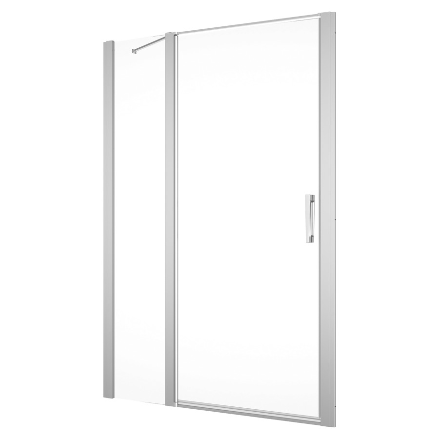 Porte battante DIVERA
140 cm, H 200 cm, largeur
d'entrée 73 cm, 1 panneau
avec partie fixe, pour niche
où cloison latérale
ouverture intérieure et
extérieure, protection
Aquaperle