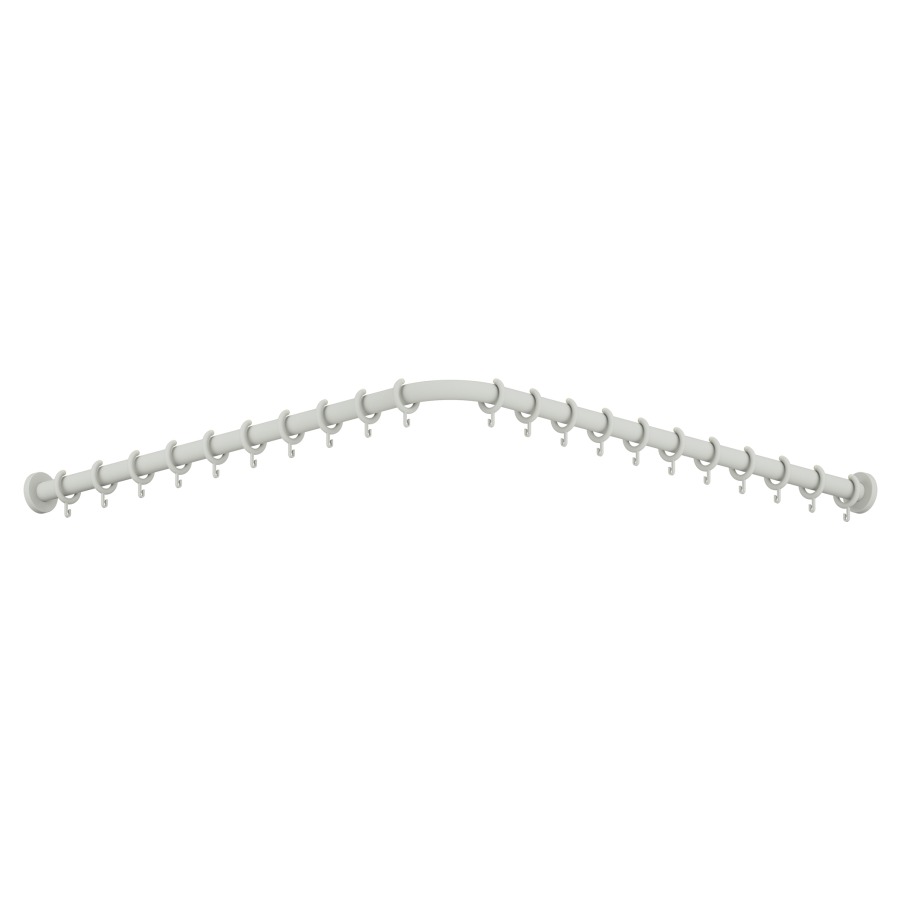 Tringle de douche HEWI 477/801
100 x 100 cm ajustable
D 33 mm, nylon avec support
en acier, 20 anneaux
fixation cachée
