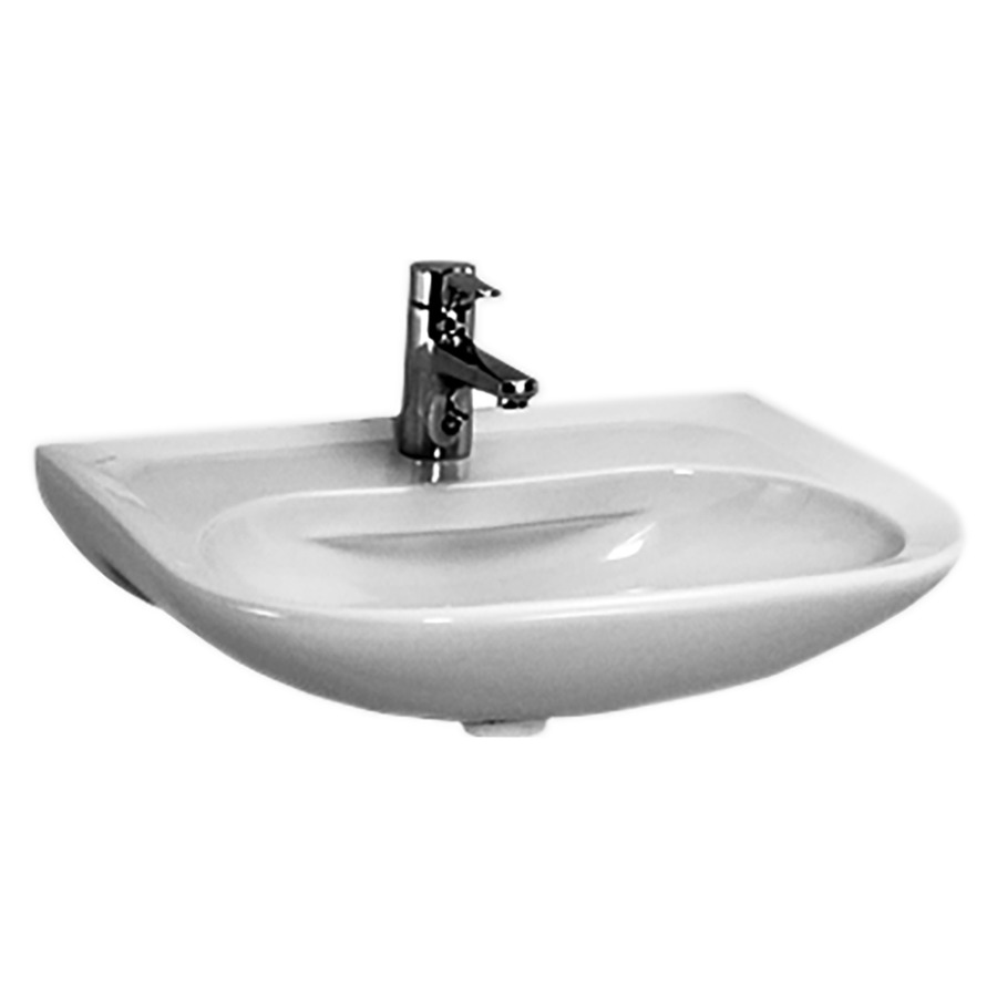 Lavabo AROLLA NEW
62 x 51 x H 19 cm, céramique
avec trop-plein caché