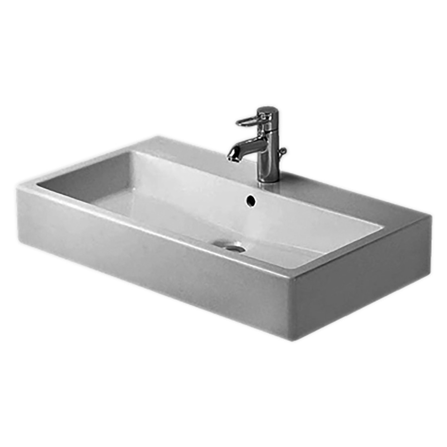 Lavabo VERO
80 x 47 x 13,5 cm, céramique
poli, avec trop-plein
matériel de fixation