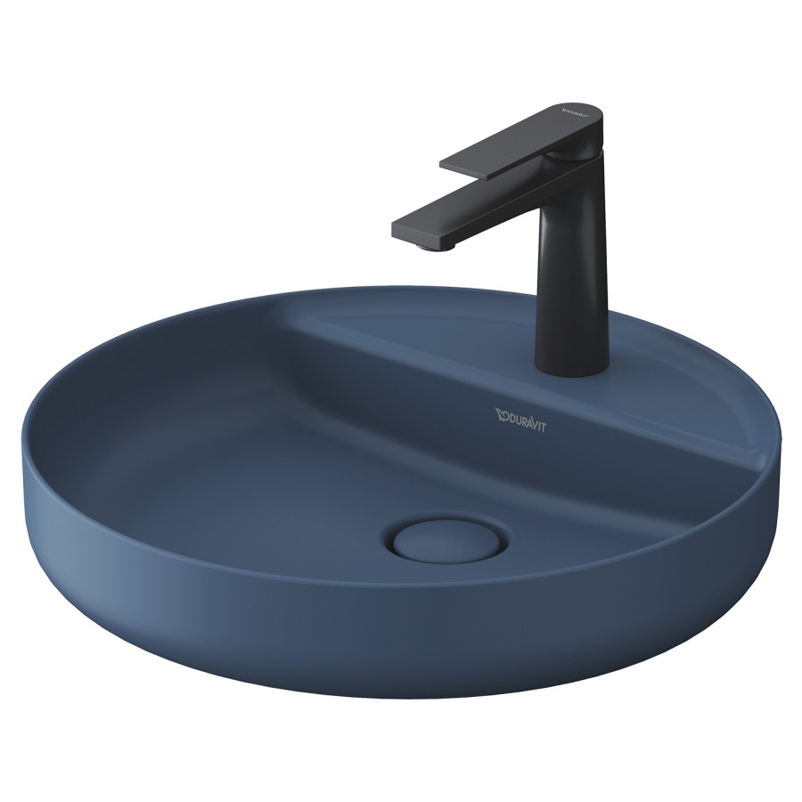 Lavabo à poser VITRIUM
D 46 cm, coulée minérale
poli, sans trop-plein
avec vidage