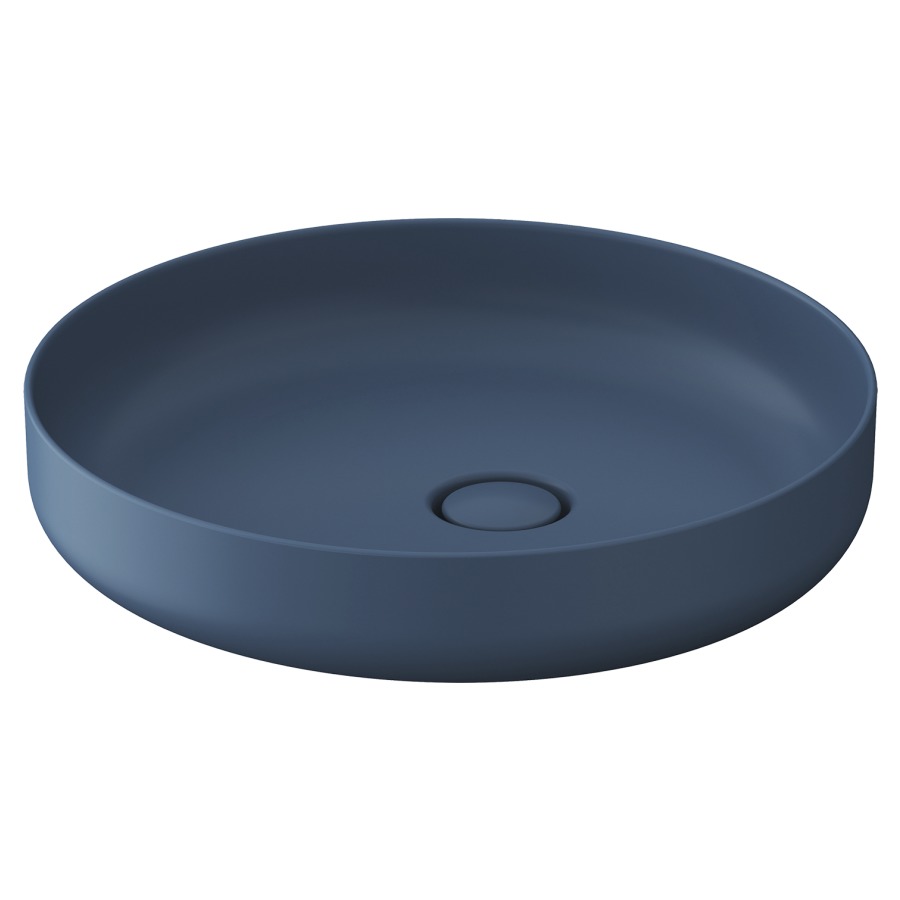 Lavabo à poser VITRIUM
D 46 cm, coulée minérale
poli, sans trop-plein
avec vidage