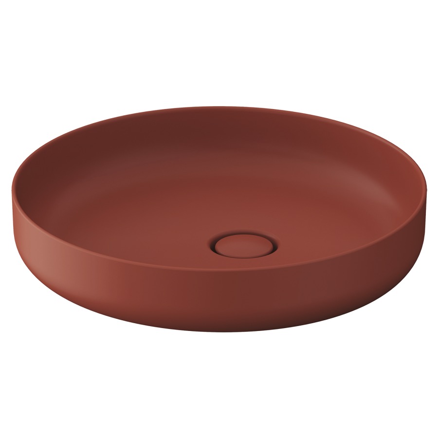 Lavabo à poser VITRIUM
D 46 cm, coulée minérale
poli, sans trop-plein
avec vidage
