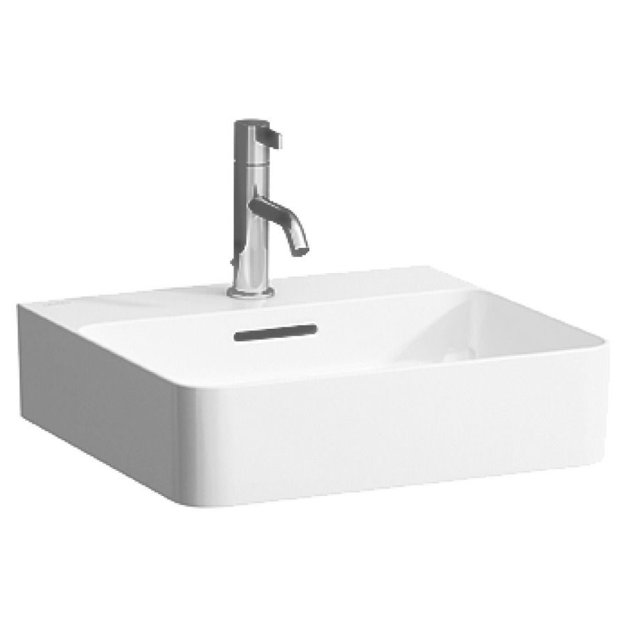 Lave-mains VAL
45 x 42 cm, SaphirCéramique
pour meuble suspendu
avec trop-plein