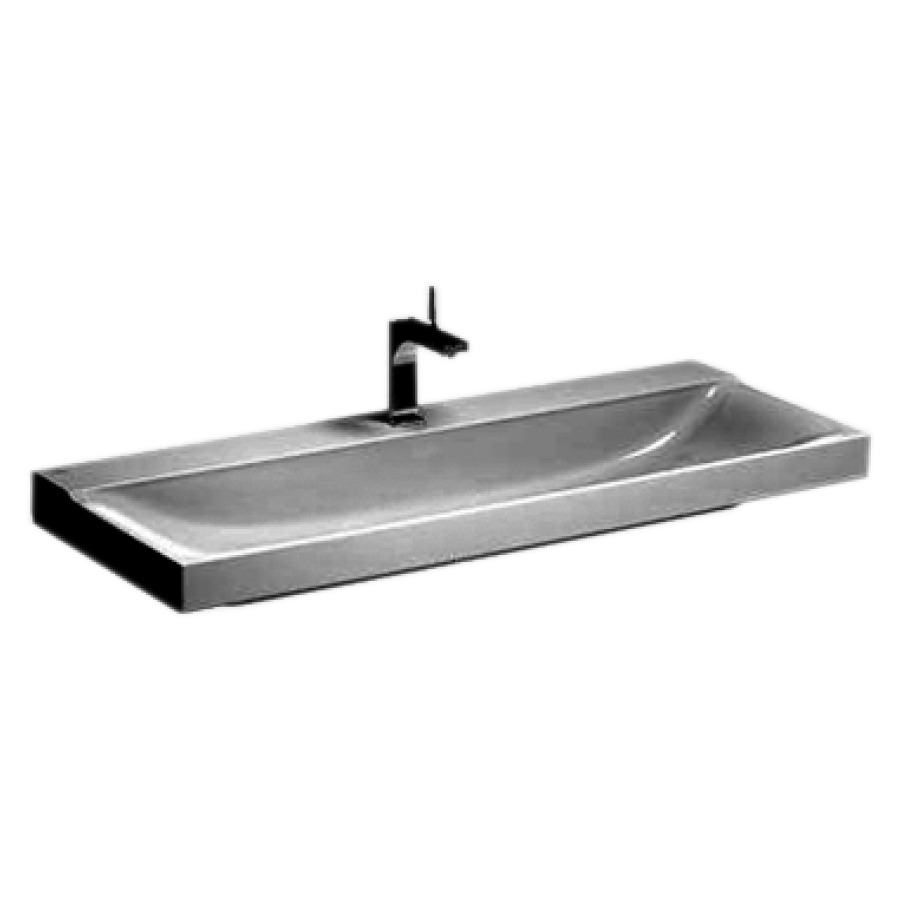 Lavabo XENO2
120 x 48 cm, céramique
pour meuble suspendu, sans
trop-plein