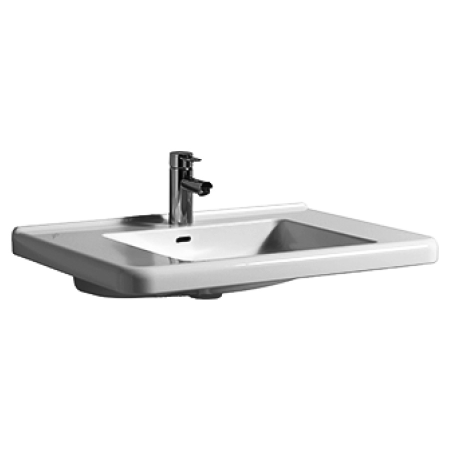 Lavabo RENOVA COMFORT
75 x 55 cm, céramique
pour meuble suspendu, avec
trop-plein