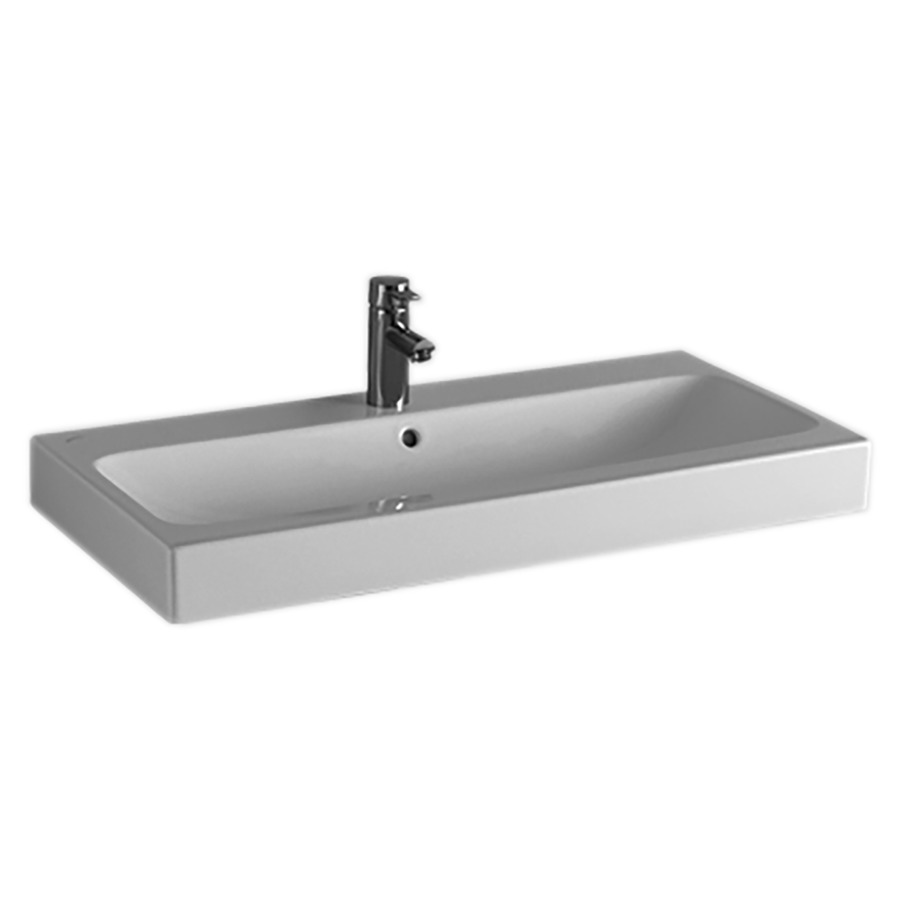 Lavabo ICON
90 x 48,5 cm, céramique
pour meuble suspendu, avec
trop-plein