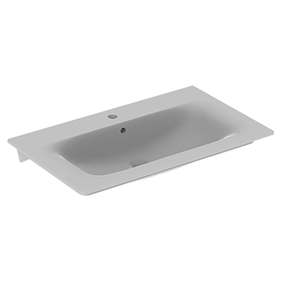 Lavabo RENOVA PLAN
80 x 48 cm, céramique
avec trop-plein, montage
seulement avec élément
inférieur