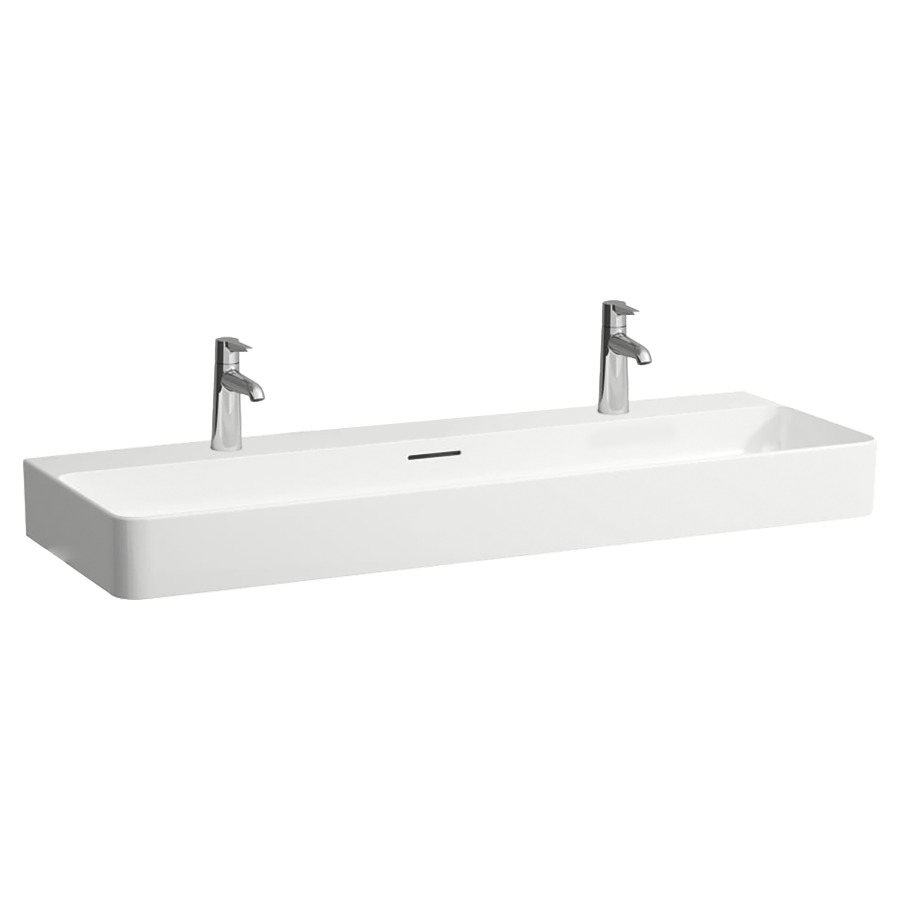 Lavabo VAL
120 x 42 cm, SaphirCéramique
pour meuble suspendu
avec trop-plein
