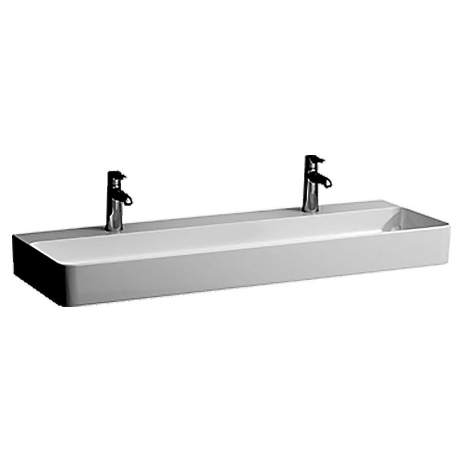 Lavabo VAL
120 x 42 cm, SaphirCéramique
pour meuble suspendu
sans trop-plein
