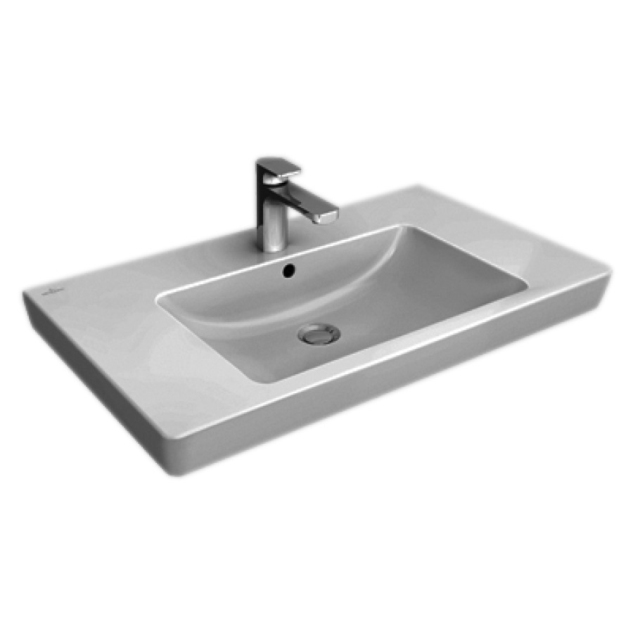 Lavabo SUBWAY 2.0
80 x 47 cm, céramique
anguleux, avec trop-plein
