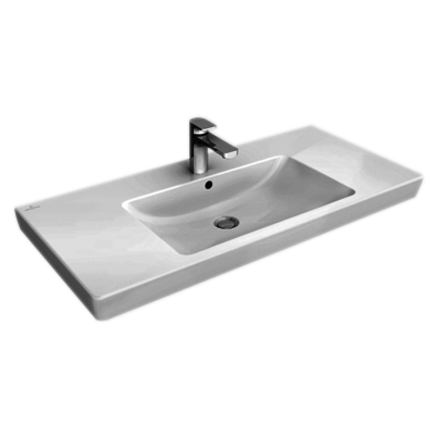 Lavabo SUBWAY 2.0
100 x 47 cm, céramique
anguleux, avec trop-plein