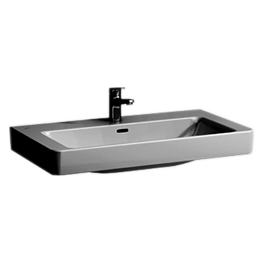 Lavabo PRO S
85 x 46 cm, céramique
pour meuble suspendu, avec
trop-plein