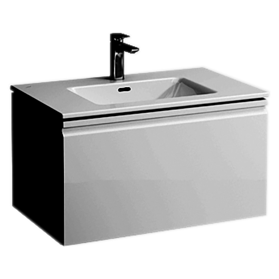 Combinaison de meuble PRO S
80 x 46 x 50 cm
élément de tiroir, 1&nbsp;tiroir
1 tiroir intérieur
avec lavabo en céramique blanc
avec trop-plein, meuble
sous lavabo MFD avec applique
en PVC avec poignée integrée
avec matériel de fixation