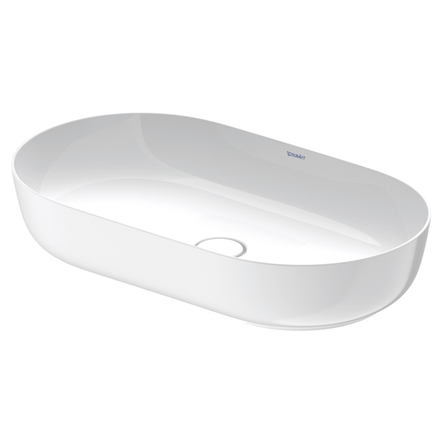 Lavabo à poser LUV
70 x 40 cm, H 14 cm, céramique
poli, sans trop-plein
couleur intérieure du lavabo
blanc brillant, vidage avec
enjoliveur en céramique
incluse