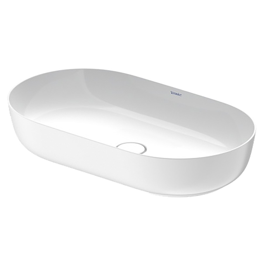 Lavabo à poser LUV
70 x 40 cm, H 14 cm, céramique
poli, sans trop-plein
couleur intérieure du lavabo
blanc brillant, vidage avec
enjoliveur en céramique
incluse