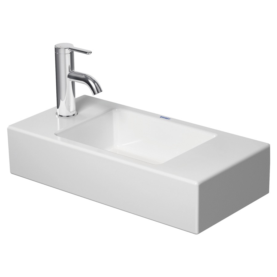 Lave-mains VERO AIR
50 x 25 cm, céramique
pour meuble suspendu, sans
trop-plein