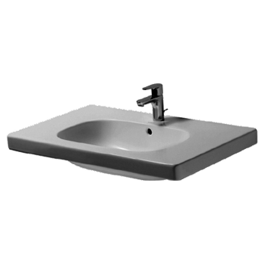 Lavabo D-CODE
85 x 48 cm, céramique
avec trop-plein
pour meuble suspendu