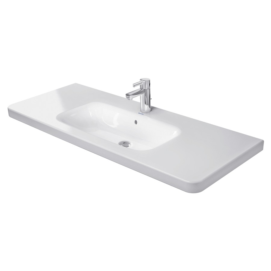 Lavabo DURASTYLE
120 x 48 cm, céramique
pour meuble suspendu
avec trop-plein