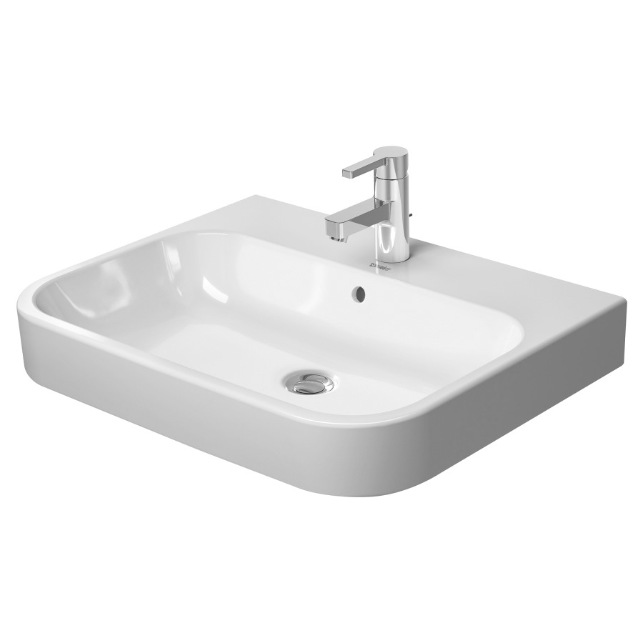 Lavabo HAPPY D.2
65 x 50,5 cm, céramique
pour meuble suspendu
avec trop-plein