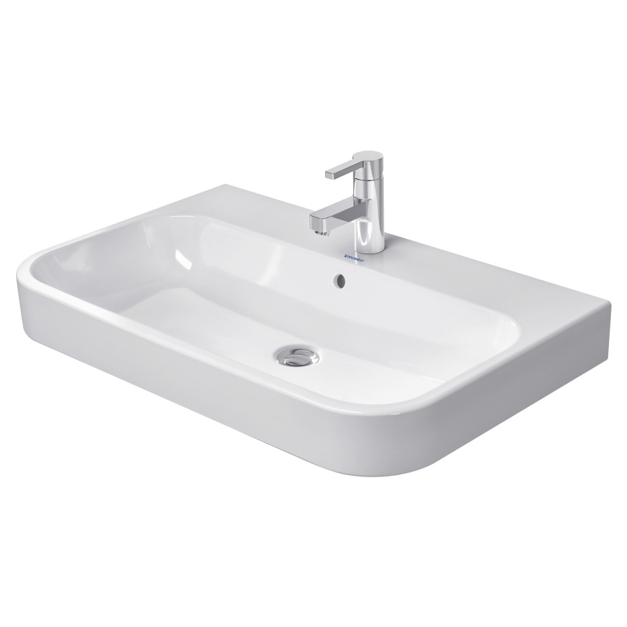 Lavabo HAPPY D.2
80 x 50,5 cm, céramique
pour meuble suspendu
avec trop-plein