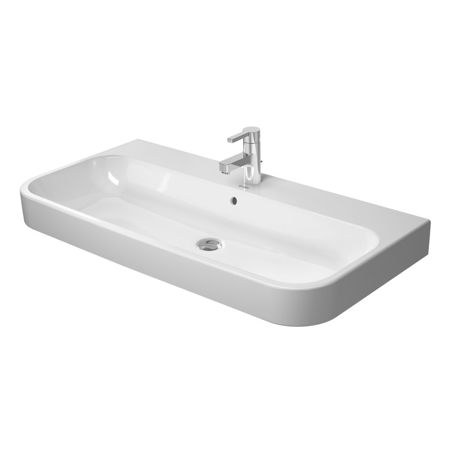 Lavabo HAPPY D.2
100 x 50,5 cm, céramique
pour meuble suspendu
avec trop-plein