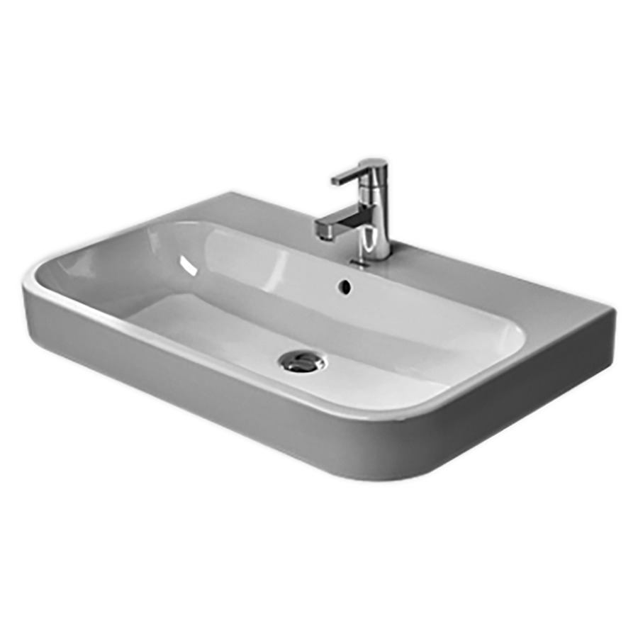 Lavabo HAPPY D.2
100 x 50,5 cm, céramique
poli, pour meuble suspendu
avec trop-plein