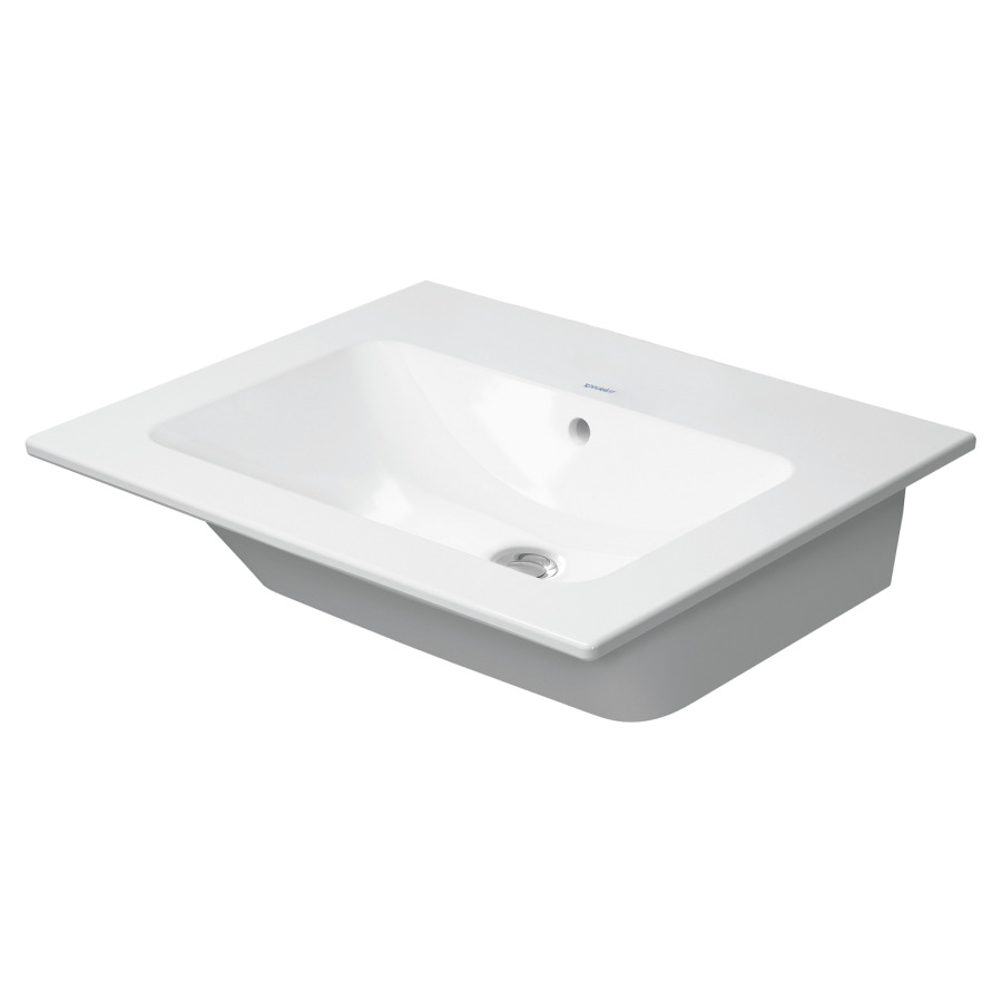 Lavabo ME BY STARCK
63 x 49 cm, céramique
pour meuble suspendu
avec trop-plein