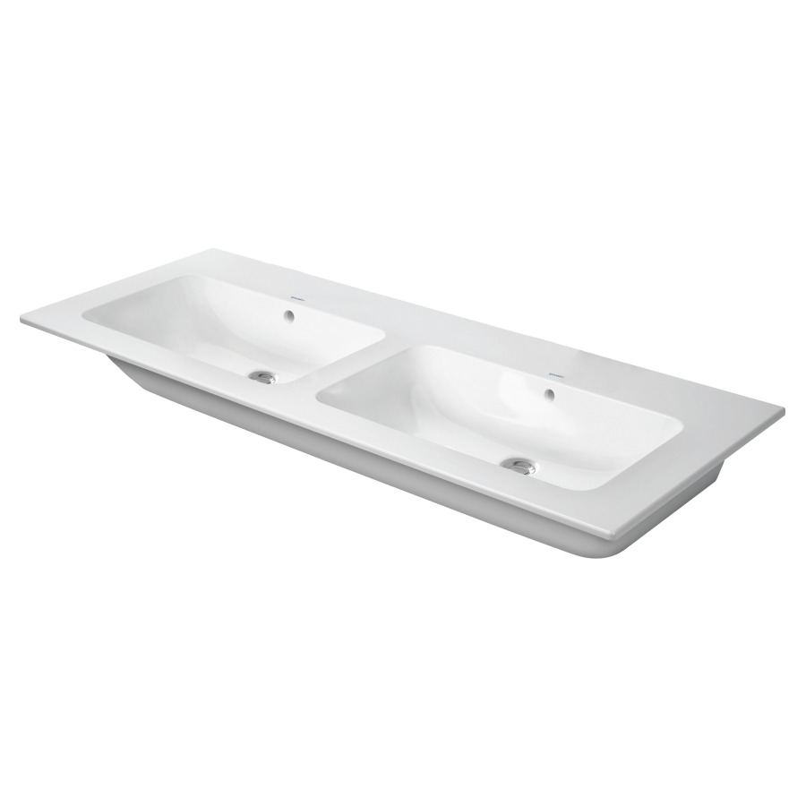 Lavabo double ME BY STARCK
130 x 49 cm, céramique
pour meuble suspendu
avec trop-plein