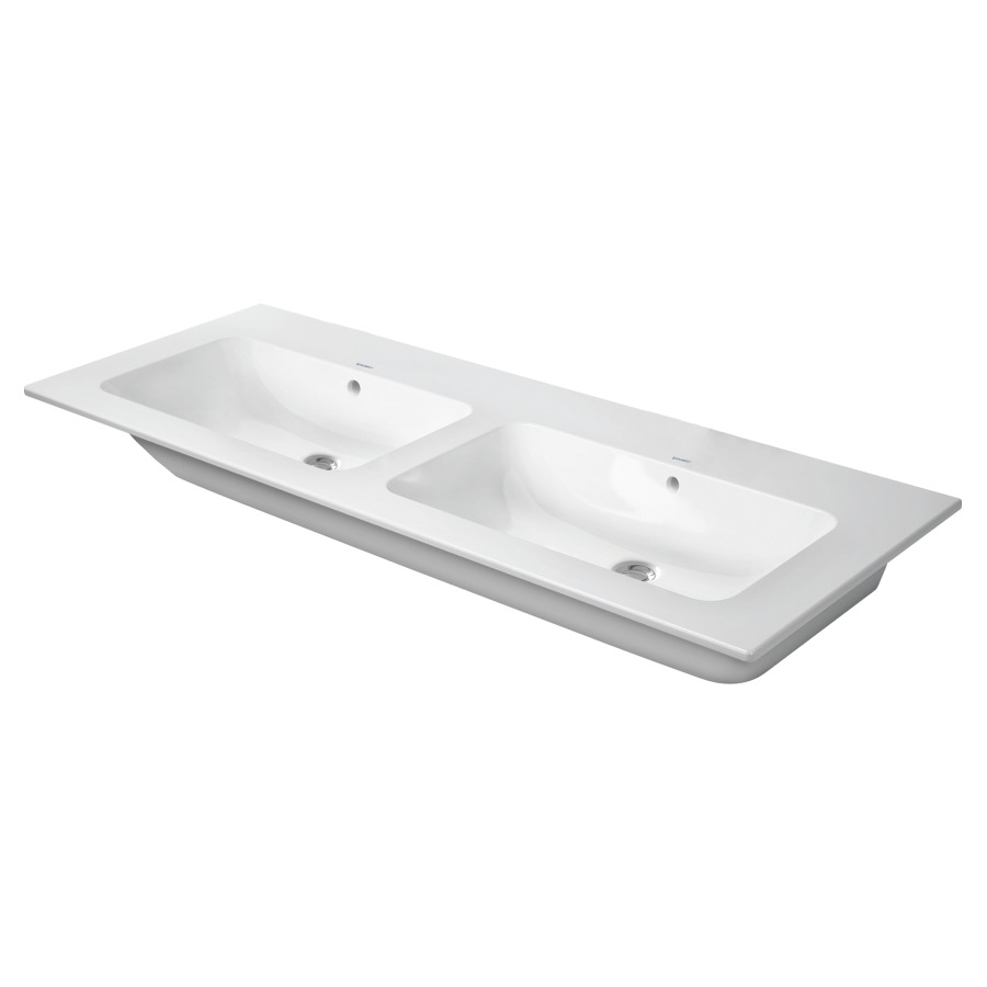 Lavabo double ME BY STARCK
130 x 49 cm, céramique
pour meuble suspendu
avec trop-plein