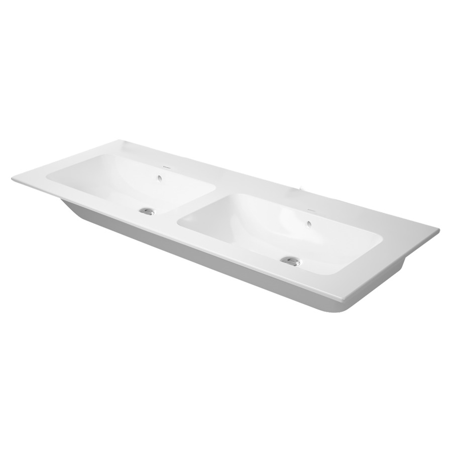 Lavabo double ME BY STARCK
130 x 49 cm, céramique
pour meuble suspendu
avec trop-plein