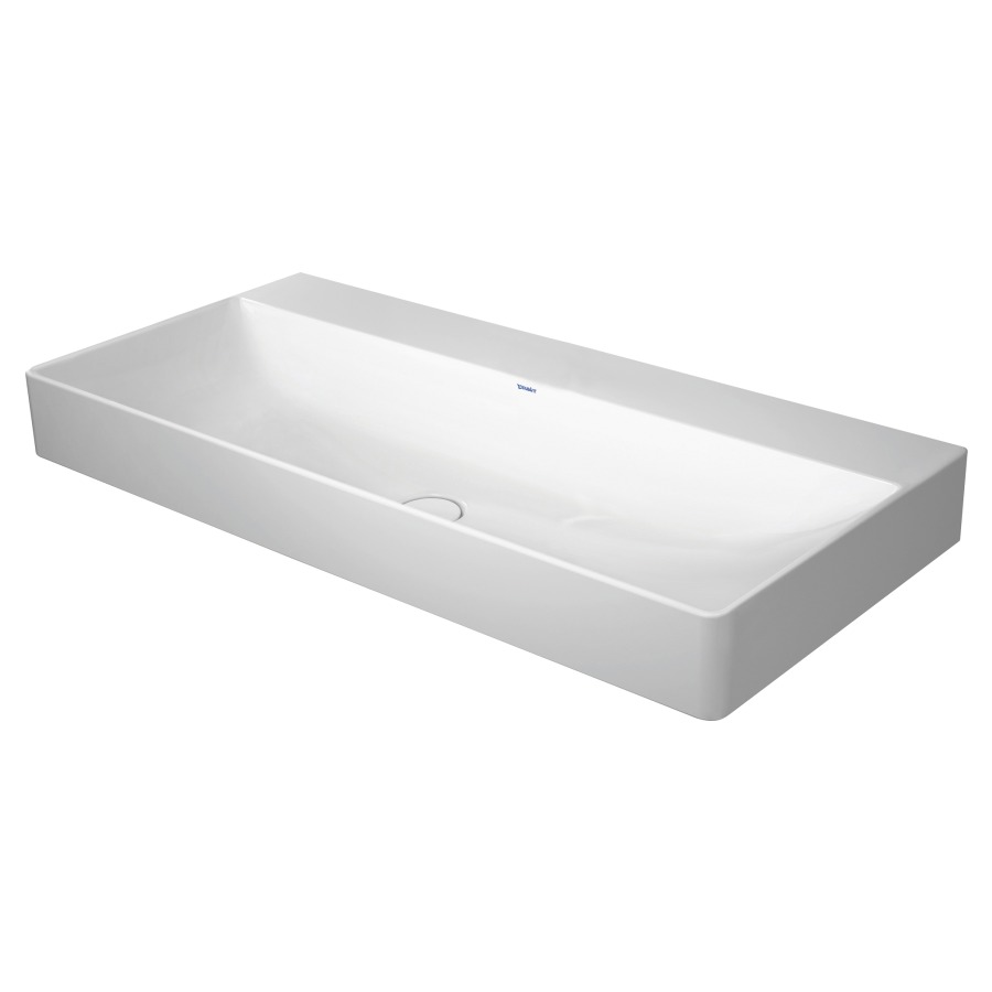 Lavabo DURASQUARE
100 x 47 cm, céramique
poli, pour meuble suspendu
sans trop-plein, vidage avec
enjoliveur en céramique
incluse