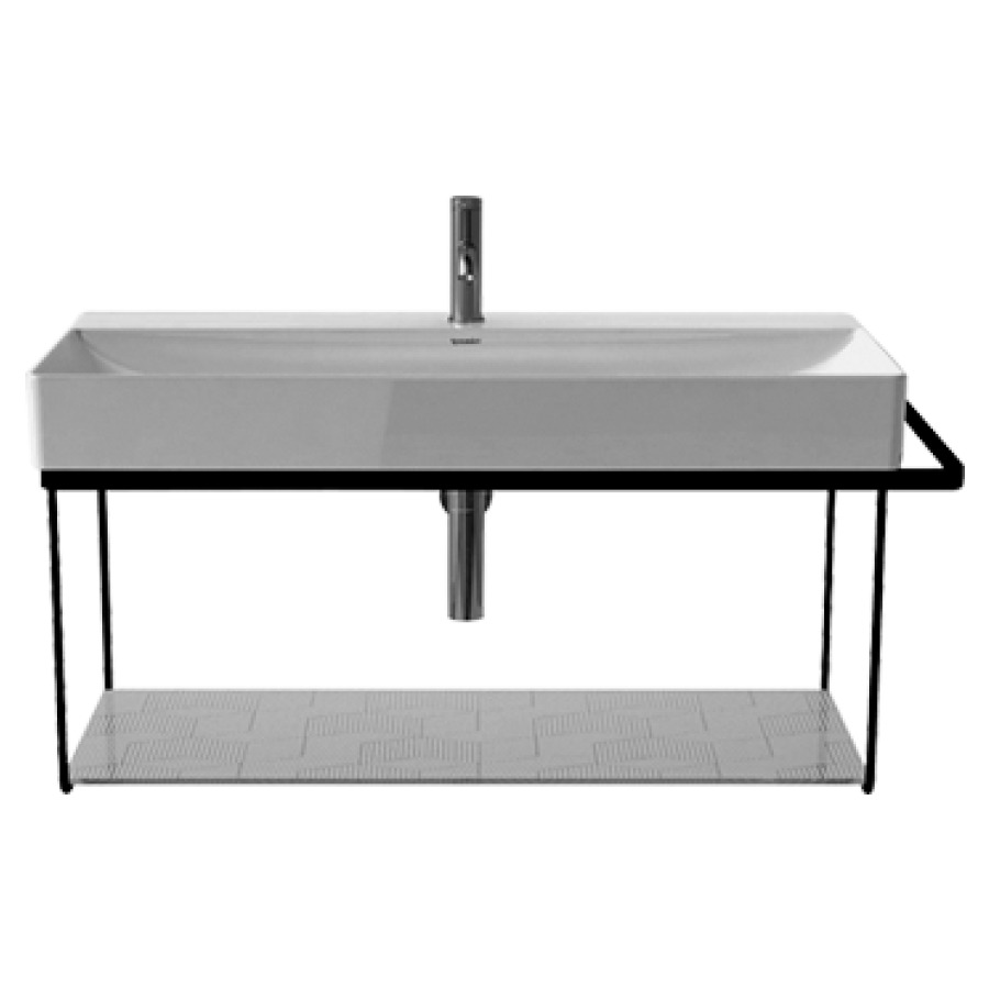 Console métallique DURASQUARE
suspendue, porte-serviette
à droite/à gauche, sans insert
en verre, pour lavabo
212 351/352