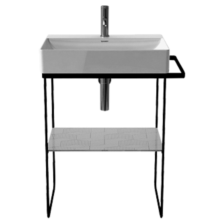 Console métallique DURASQUARE
à poser, réglable en hauteur +50 mm
porte-serviette à droite/à gauche
sans insert en verre
pour lavabo 212 349/350