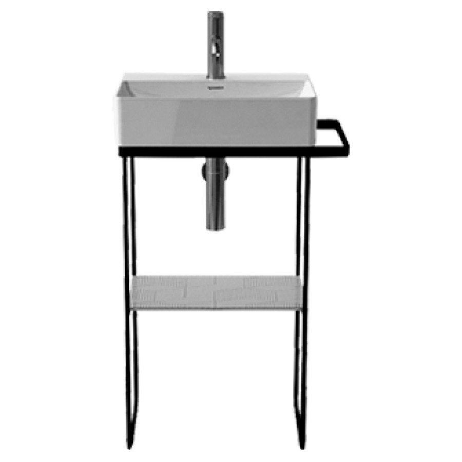 Console métallique DURASQUARE
à poser, réglable en hauteur
+50 mm, porte-serviette à
droite/à gauche, sans insert 
en verre, pour lave-mains 212 347/348