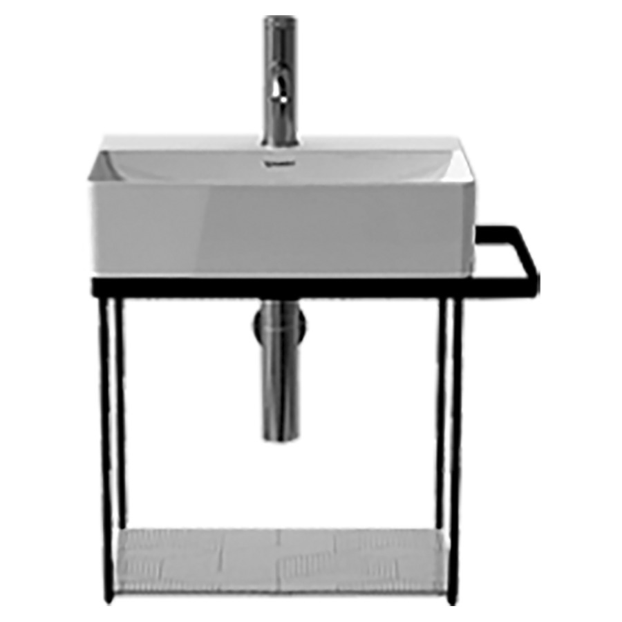 Console métallique DURASQUARE
suspendue, porte-serviette
à droite/à gauche, sans insert 
en verre, pour lave-mains 212 347/348