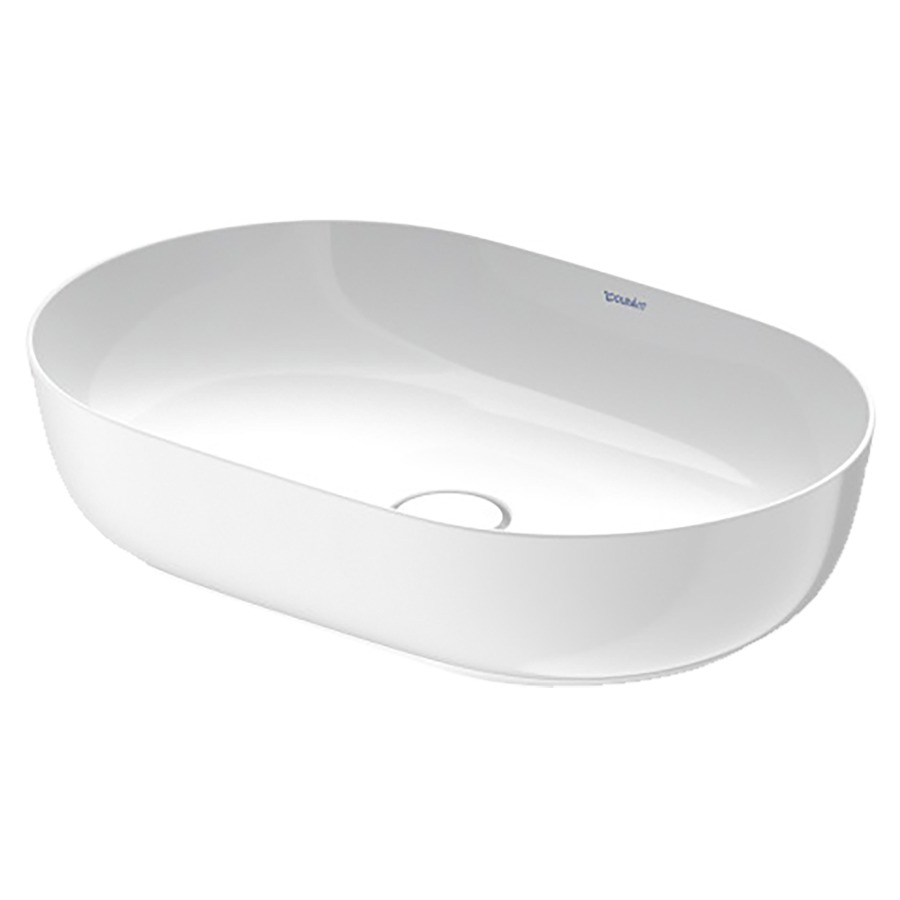 Lavabo à poser LUV
60 x 40 cm, céramique
poli, sans trop-plein
couleur intérieure du lavabo
blanc brillant, vidage avec
enjoliveur en céramique
incluse