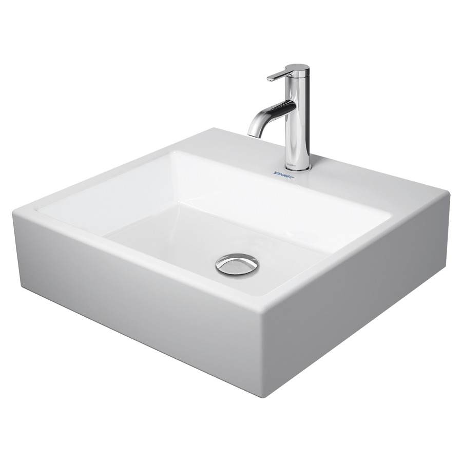 Lavabo à poser VERO AIR
50 x 47 cm, céramique
poli, sans trop-plein
partie arrière émaillée
matériel de fixation