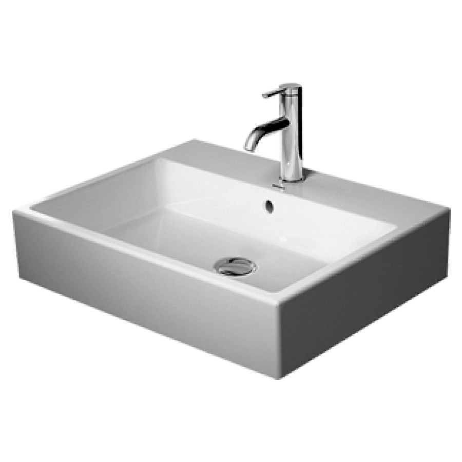 Lavabo à poser VERO AIR
60 x 47 cm, céramique
poli, avec trop-plein
partie arrière émaillée
matériel de fixation