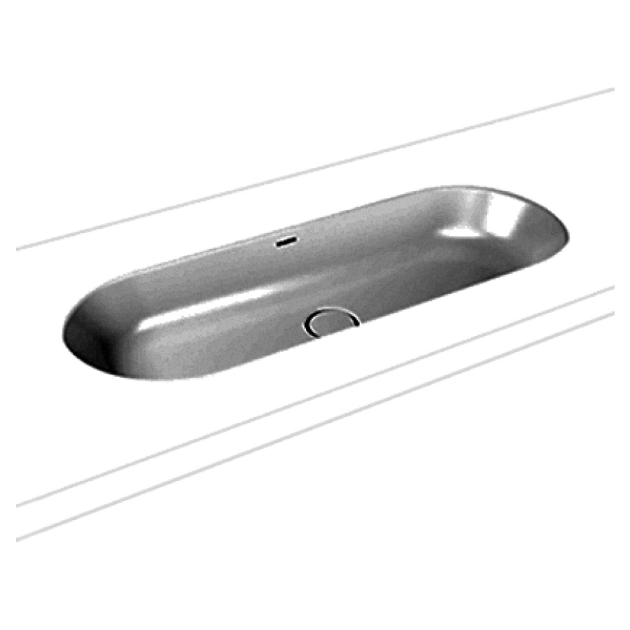 Lavabo à encastrer CENTRO
91 x 38 cm, acier
matériel de fixation
sans trop-plein
encastrement par dessous