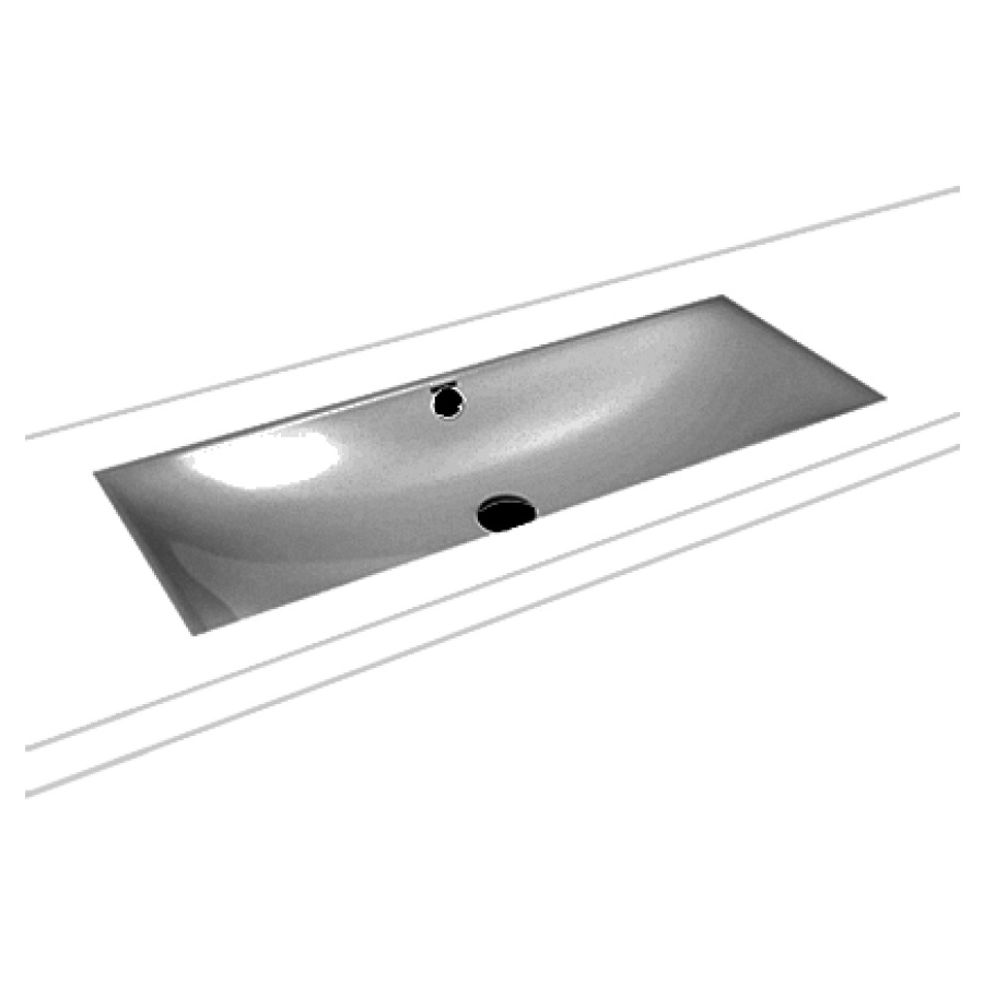 Lavabo à encastrer SILENIO
93,4 x 39,1 cm, acier
avec garniture de trop-plein
chrome et isolation phonique
émaillé des deux côtés